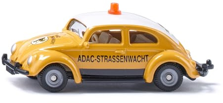 Siku 1561, VW Käfer ADAC, Spielzeugauto, Metall/Kunststoff, Gelb, Spielzeugauto für Kinder, Gummierte Reifen, Mit Dachlampe
