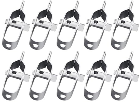 DimyFew Pack de 10 tendeurs en Acier galvanisé pour clôture, connecteurs Solides Inclus, 120mm