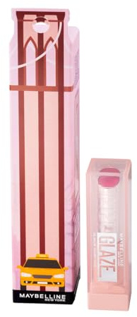 Maybelline New York Weihnachts-Geschenkset Lifter Glaze Aufbaubarer Lippenbalsam Feuchtigkeitsspendender Öl-Balsam für spürbar glattere Lippen Verschwommen Mattes Finish 003 Rose Bite