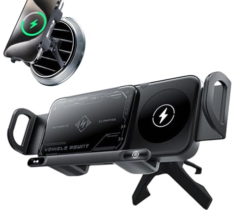 Car Phone Holder | 360-Degree Rotation Phone Holder Charger for Car | Adjustable Bracket Cellphone Accessories for Truck Scooters Vent Dashboard Navigation