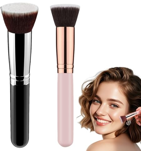 2 Pennelli per Trucco – Fondotinta e Blush, per Stesura Omogenea