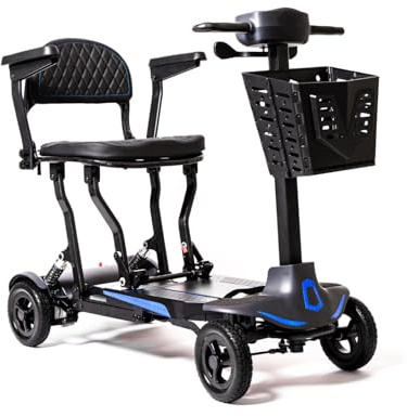 Carbon Swift Lite Ultra-Lightweight Folding Mobility Scooter – 13kg Frame with Carbon Fibre, Rear-Wheel Drive, 4mph Top Speed, 9-Mile Range