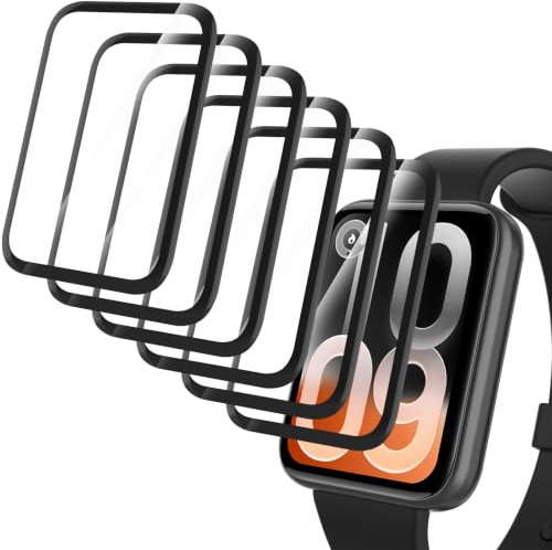 Hianjoo 6 Piezas Protector Pantalla Compatible con Xiaomi Smart Band 10 Pro | Band 10 Pro Protector de Pantalla Premium Cobertura Completa Film Láminas [Resistente a Rayones] [Anti-Shatter]