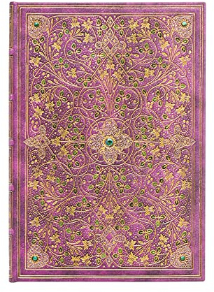 Carnet rigide Paperblanks Jubilé de Diamant Midi Ligné 144p.: Hardcover, 120 gsm, ribbon marker, memento pouch, elastic closure, book edge printing