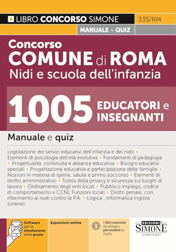 Concorso Comune di Roma Nidi e scuola dell'infanzia - 1005 Educatori e Insegnanti - Manuale per la preparazione