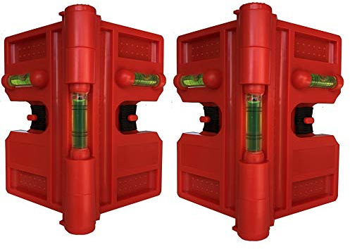 2 Pack Folding Magnetic Post Level for Pipe, Post and Beams Leveling