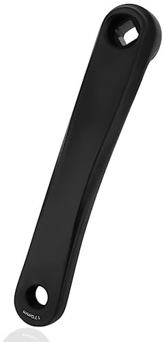 Pwshymi Fahrradkurbelarm Linke Kurbelarm Single Speed ​​Kurbelgarnitur Fahrradkurbelarm für Mountainbike(Schwarz-rhombisches Loch) Sportinggoods