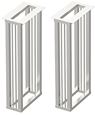GEREP Tischkufen Kufengestell Tischgestell DIY Möbelfüße, Industrieller Stil im Haushalt, Platz sparen Tischbein, für TV-Schränke, Nachttisch/Silber / W60×H72cm