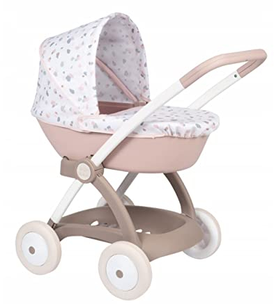 Smoby - Baby Nurse Puppenwagen mit Verdeck - Griffhöhe: 58 cm, für dein Püppchen bis 42 cm, mit Stoffbezug, für Kinder ab 18 Monaten
