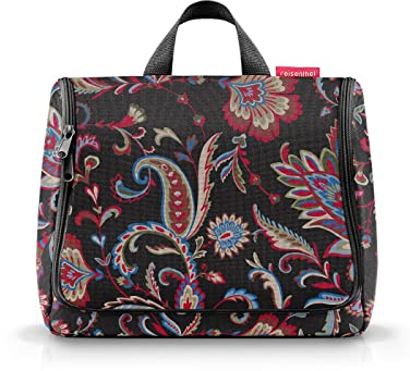 reisenthel toiletbag XL Paisley Black - praktischer Kulturbeutel mit Haken, wasserabweisendes Material
