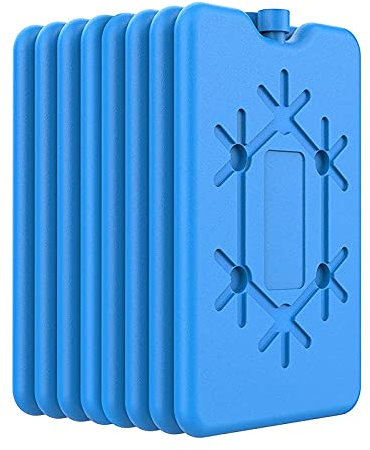COSINE Lot de 8 sacs à glace pour boîte à lunch - Sacs de congélation réutilisables ultrafins - Packs réfrigérants durables pour les refroidisseurs, gardent les aliments frais