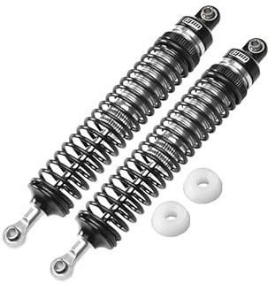 Aluminum 6061-T6 Rear Adjustable Spring Dampers (122mm) for LOSI 1/10 Hammer Rey U4 Rock Racer-LOS03030 Upgrades - Silver