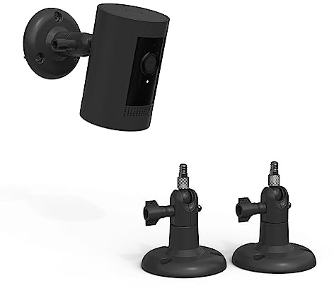 HOLACA Lot de 2 Supports pour Appareil Photo Stick Up/Pro/Indoor/Wyze/Eufy/Arlo, Compatible avec Toutes les Caméras avec Trou Fileté Standard 1/4, Noir