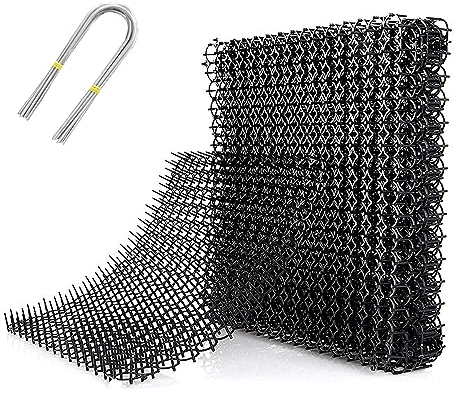 RYAN 12 Stücke Dornengitter gegen Katzen Katzenabwehr Matte Katzengitter 21 * 16 cm Anti Katzen Matte Tier Barriere mit Spikes Einstellbar Katzenschreck Gitter für Familien mit Haustieren