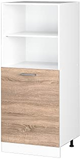Vicco Universal larder unit Raul, Sonoma, 60 cm with open shelves, and door, for storing household and cleaning supplies