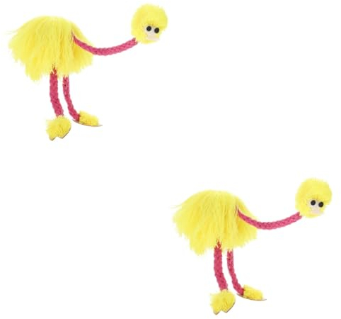 Vaguelly 2stücke Ostrich Marionette Interaktive Handpuppe Für Junge Mädchen Aus Hochwertigem Und Kiefernholz Fördert Die Fingerfertigkeit Kreative Spiel Für Rollenspiele Und