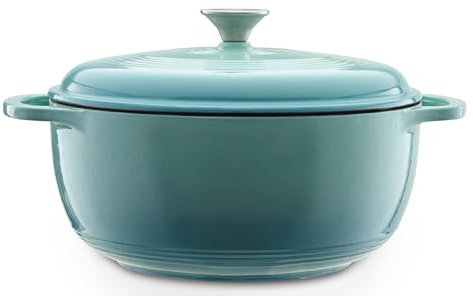 Mercer Culinary Schmortopf aus emailliertem Gusseisen, rund, 6 l, Aqua