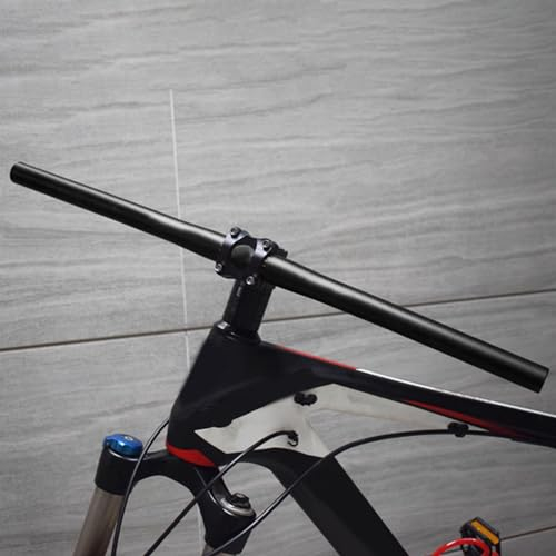 Leichter Lenker aus Aluminiumlegierung für Fahrrad, 25 x 4 mm mittlerer Einbaudurchmesser, gerade Klappstange (schwarz, 540 mm)