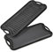 Warmiehomy Cast Iron Griddle Pan,Double-Sided Pre-Seasoned Non-Stick Cast Iron Skillet BBQ Grill Pan with Double Handles for Gas Electric Hobs and Oven Safe,Rectangle 53x26.5cm