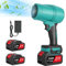 Soffiatore di foglie senza fili, 21 V, 130 Km/h, mini soffiatore a foglie, con turbocompressore, 2 batterie 3000 mAh, per soffiare la neve, spolverare e manutenzione u giardino
