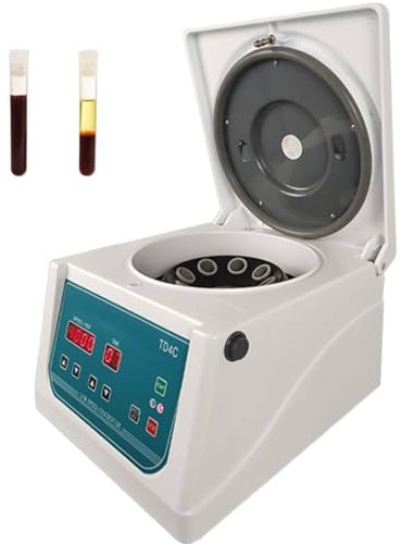 DPQYJPP 8 x 15ml Centrifugeuse Laboratoire, 0-4000rpm 2086xg Professionnelle Centrifugeuse PRP Plasma, 0-99min Minuteur pour Médicale, Laboratoire, Pratique Médicale
