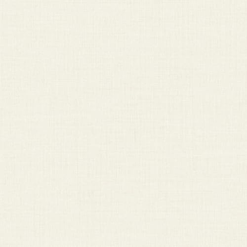 Grandeco Linen Textured Plain Wallpaper, Off White