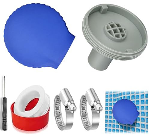 GZWY Pool Einlaufdüse, Ø32 Pool Düsen Set, Pool Auslassdüse mit Pool Anschluss Zubehör, Pool Zubehör für Intex Bestway Pool Düse Auslass Ausströmer Zubehör, Poolzubehör Einlaufdüse Pool 32mm (A)