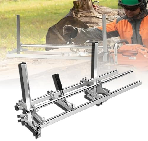 forplubossmmp Scierie Portative De 24 Pouces, Scie À Chaîne, Scierie Portative, Coupe Précise Et Rapide, Légère Et Facile À Utiliser, Rendant Le Traitement du Bois Facile À Manipuler