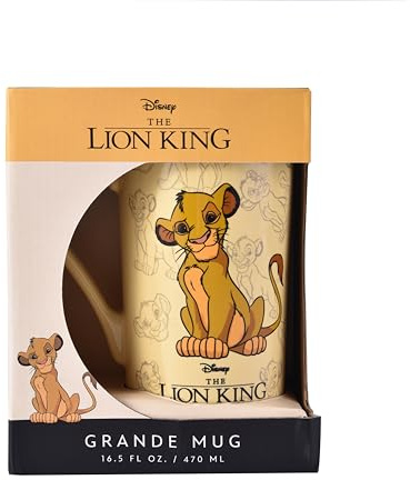 Pyramid International Disney Le Roi Lion Simba, Timon et Pumbaa, Grande tasse à cappuccino en céramique - 570 ml, taille unique
