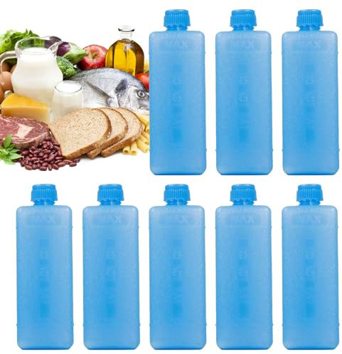 Bolsas de Hielo para Accesorios Congeladores | Juego De 8 Accesorios De Enfriamiento Cristalino Para Comida Bebidas Viaje Hogar Cocina