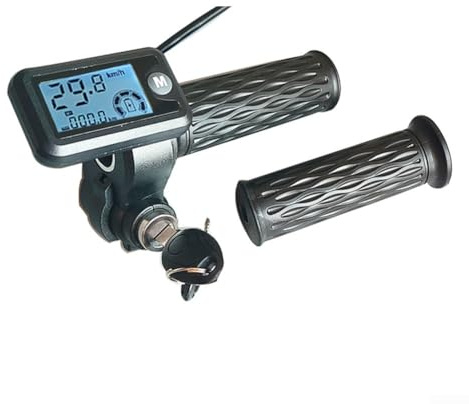 Feeshoppher Mango del acelerador de bicicleta eléctrica de 36-72 V con pantalla LCD y cable de 170 cm para un rendimiento optimizado (A)