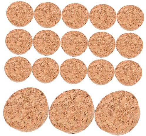 STOBAZA 20 Piezas Tapones de Corcho Cónicos para Botellas de Vino y Vidrio de Preserva y para Proyectos DIY y Decoración Hogar