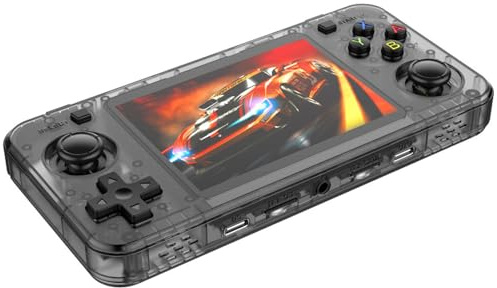 R36H Retro Portable Game Console - Équipée d'un Système Linux Open Source, Intégrée dans Plus De 20 000 Jeux Classiques, Console De Jeu Portable À Écran IPS De 3,5 Pouces-Black||128GB