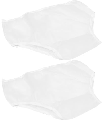 MUCKLILY 2 Stück Wiederverwendbare Wasserdichte Schutzhosen für Erwachsene aus EVA mit Elastischem Auslaufsicherer Inkontinenzschutz für Senioren Waschbare Windelhüllen Weiß