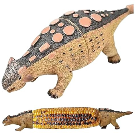 CAKEEYUM Dinosaurie majskolvshållare tecknad majs på kolven hållare med rostfria stålspetsar återanvändbara och lätta att rengöra grillspett för grillfester familjemåltider på