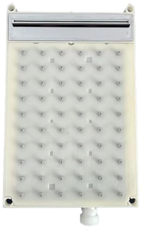 Sostituzione dello schermo doccia a pioggia - Piastra ugello spruzzatore superiore rettangolare con foro 6x10 per soffione doccia a cascata per bagno - Tipo filettato Facile da installare