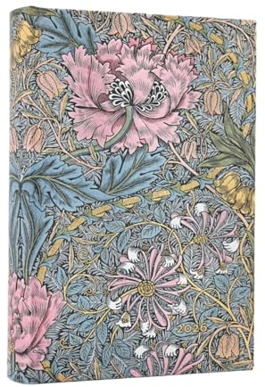 Paperblanks | 2026 Blue Luxe | Luxe Design | 12-Monatskalender | Mini | Horizontal | Elastikband-Verschluss | 160 Pg | 100 GSM