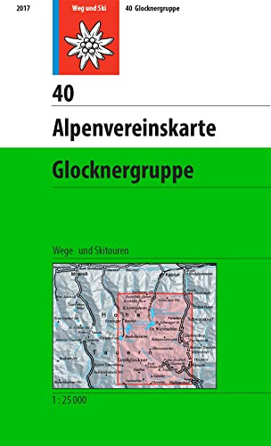 Glocknergruppe: Topographische Karte 1:25.000 mit Wegmarkierungen und Skirouten (Alpenvereinskarten, Band 40)
