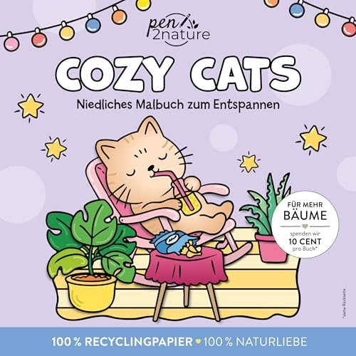 Cozy Cats: Malbuch für Erwachsene mit niedlichen Katzen zum Entspannen I Anti-Stress Ausmalbuch