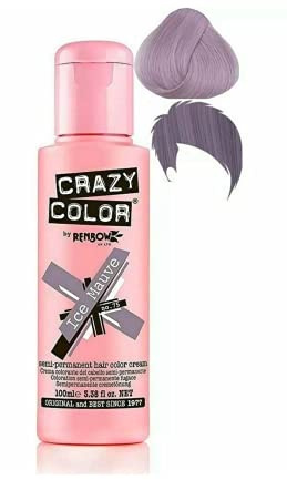 4 X Crazy Color Renbow Semi-Permanent Hair Colour Cream Dye 100ml Box of Four-Ice Mauve