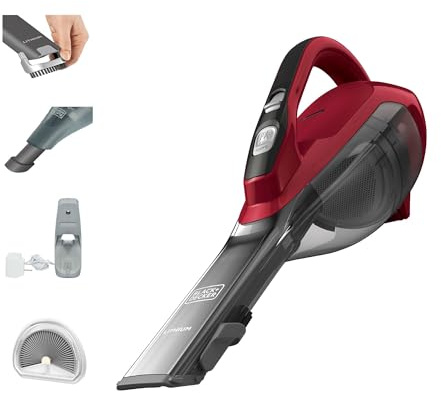 BLACK+DECKER HLVA320J26 Lithium Hand Vacuum 2.0Ah, Chili Red