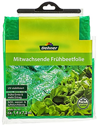 Dehner Frühbeetfolie mitwachsend, ca. 7.2 x 1.4 m, Kunststoff, grün