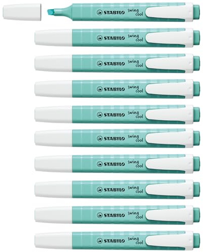 STABILO - Textmarker - swing cool Pastel - 10er Pack - zartes Türkis