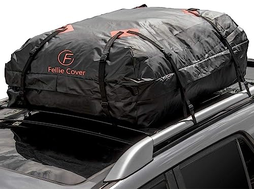 Box da Tetto Auto, 443L Borsa da Tetto Impermeabile, Borsa Portatutto per Tetto Durable per Viaggi, Portapacchi Auto, per Automobili Furgoni Suvs (Nero)