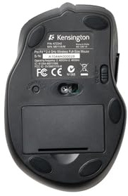 Kensington Pro Fit K72370EU - Ratón inalámbrico (2,4 GHz, óptico, 1600 ppp, 6 botones, incluye pilas AA, 260 g), color negro