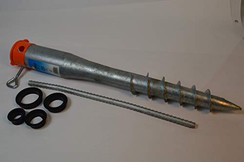 Bodenhülse Einschraubbodenhülse Bodendübel Einschraubhülse verzinkt 25-64 mm, Länge ca. 60 cm Mit den beiliegenden Adaptern auf viele Durchmesser passend (25,34,40,48 und 64mm)