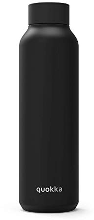 Quokka Solid - Jet Black 630 ML | Bottiglia d'Acqua Thermo - Acciaio Inox |