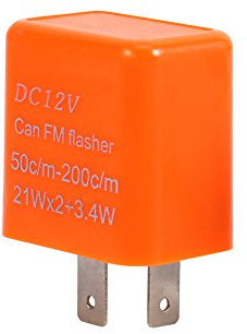 2-poliges relais,2 V,lles Motorrad-Blinker,Warnblinker,Geschwindigkeit,einstellbar,LED,isches rel (orange)