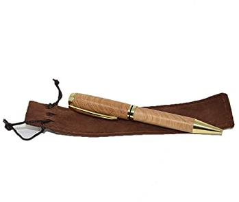 Holz Kugelschreiber Eiche Drehkugelschreiber aus Holz Pen Geschenk Geschenkidee Unikat handmade Handarbeit wiederbefüllbar 24 k vergoldet nachhaltig Eichenholz