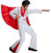 Morph Vegas Rockstar Costume Adult Men Disco Jumpsuit 70s Halloween Outfit for Men Party Wear, Large